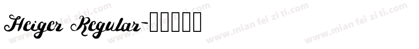 Heiger Regular字体转换